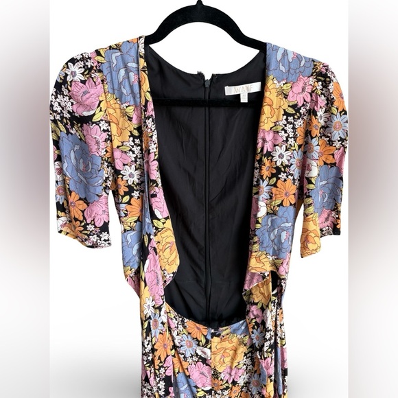 WAYF Rosalind Floral Tie-Front Midi Dress | Size XS - Picture 6 of 11